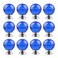 BNYZWOT 12 PCS Crystal Cabinet Knobs Round Glass Bubbles Knobs Smooth Drawer Pulls Handle for Home Cabinet Drawer and Dresser with 3 Different Size Screws 30MM Light Blue