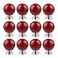 BNYZWOT 12 PCS Crystal Cabinet Knobs Round Glass Bubbles Knobs Smooth Drawer Pulls Handle for Home Cabinet Drawer and Dresser with 3 Different Size Screws 30MM Red