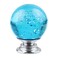 BNYZWOT 12 PCS Crystal Cabinet Knobs Round Glass Bubbles Knobs Smooth Drawer Pulls Handle for Home Cabinet Drawer and Dresser with 3 Different Size Screws 30MM Sky Blue