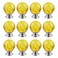 BNYZWOT 12 PCS Crystal Cabinet Knobs Round Glass Bubbles Knobs Smooth Drawer Pulls Handle for Home Cabinet Drawer and Dresser with 3 Different Size Screws 30MM Yellow