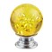 BNYZWOT 12 PCS Crystal Cabinet Knobs Round Glass Bubbles Knobs Smooth Drawer Pulls Handle for Home Cabinet Drawer and Dresser with 3 Different Size Screws 30MM Yellow