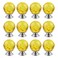 BNYZWOT 12 PCS Crystal Cabinet Knobs Round Glass Bubbles Knobs Smooth Drawer Pulls Handle for Home Cabinet Drawer and Dresser with 3 Different Size Screws 30MM Yellow