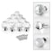 BNYZWOT Round Shape Crystal Glass 30mm Kitchen Cabinet Door Drawer Knob Cupboard Dresser Wardrobe Pull Handle with Screws 10Pcs Clear
