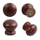 bociloy 12Pcs 1 Round Wooden Drawer Knobs Finished Mushroom Shape Cabinet Pulls Handles Natural Wood Dresser Knobs for Kitchen Cupboard Furniture Wardrobe Brown