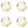 BokWin 4 Pcs 114 Inch Gold Crystal KnobsGlass Brass Crystal Door KnobGeometric Drawer Knobs Pull Handle for Cabinet Dresser Furniture Cupboard Wardrobe Hardware Round