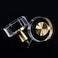 BokWin 4 Pcs 114 Inch Gold Crystal KnobsGlass Brass Crystal Door KnobGeometric Drawer Knobs Pull Handle for Cabinet Dresser Furniture Cupboard Wardrobe Hardware Round