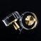 BokWin 4 Pcs 114 Inch Gold Crystal KnobsGlass Brass Crystal Door KnobGeometric Drawer Knobs Pull Handle for Cabinet Dresser Furniture Cupboard Wardrobe Hardware Round