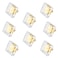 BokWin 8 Pcs Gold Crystal KnobsGlass Brass Crystal Door KnobGeometric Drawer Knobs Pull Handle for Cabinet Dresser Furniture Cupboard Wardrobe HardwareSquare