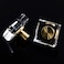 BokWin 8 Pcs Gold Crystal KnobsGlass Brass Crystal Door KnobGeometric Drawer Knobs Pull Handle for Cabinet Dresser Furniture Cupboard Wardrobe HardwareSquare