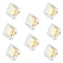 BokWin 8 Pcs Gold Crystal KnobsGlass Brass Crystal Door KnobGeometric Drawer Knobs Pull Handle for Cabinet Dresser Furniture Cupboard Wardrobe HardwareSquare