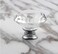 Boxonly 2Pcs Green Crystal Cabinet Door Knobs 40mm Cupboard Dresser Drawer Flat Diamond Pull Handles with M4x22mm Screws