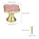 Brosay 4 Pcs Clover Cabinet Knobs FourLeaf Drawer Handles Zinc Alloy Flower Drawer Pulls Gold Vintage Knobs with Screws for Kitchen Wardrobe Bathroom Office Pink