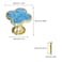 Brosay 4 Pcs Clover Cabinet Knobs FourLeaf Drawer Handles Zinc Alloy Flower Drawer Pulls Gold Vintage Knobs with Screws for Kitchen Wardrobe Bathroom OfficeLight Blue