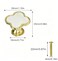 Brosay 4 Pcs Clover Cabinet Knobs FourLeaf Drawer Handles Zinc Alloy Flower Drawer Pulls Gold Vintage Knobs with Screws for Kitchen Wardrobe Bathroom OfficeSnowflake White