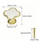 Brosay 4 Pcs Clover Cabinet Knobs FourLeaf Drawer Handles Zinc Alloy Flower Drawer Pulls Gold Vintage Knobs with Screws for Kitchen Wardrobe Bathroom OfficeSnowflake White