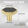 Brosay 4 Pcs Hexagon Cabinet Knobs Zinc Alloy Drawer Pulls with Screws for Kitchen Bathroom Office Marble Closet Door Dresser Drawers Knobs Black