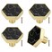 Brosay 4 Pcs Hexagon Cabinet Knobs Zinc Alloy Drawer Pulls with Screws for Kitchen Bathroom Office Marble Closet Door Dresser Drawers Knobs Black