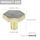 Brosay 4 Pcs Hexagon Cabinet Knobs Zinc Alloy Drawer Pulls with Screws for Kitchen Bathroom Office Marble Closet Door Dresser Drawers KnobsGrey