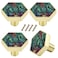 Brosay 4 Pcs Hexagon Cabinet Knobs Zinc Alloy Drawer Pulls with Screws for Kitchen Bathroom Office Marble Closet Door Dresser Drawers KnobsWatercolor