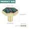 Brosay 4 Pcs Hexagon Cabinet Knobs Zinc Alloy Drawer Pulls with Screws for Kitchen Bathroom Office Marble Closet Door Dresser Drawers KnobsWatercolor
