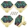Brosay 4 Pcs Hexagon Cabinet Knobs Zinc Alloy Drawer Pulls with Screws for Kitchen Bathroom Office Marble Closet Door Dresser Drawers KnobsWatercolor