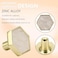 Brosay 4 Pcs Hexagon Cabinet Knobs Zinc Alloy Drawer Pulls with Screws for Kitchen Bathroom Office Marble Closet Door Dresser Drawers KnobsWhite