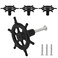 Brosay Ship Rudder Knobs Nautical Wheel Cabinet Drawer Pulls Beach Themed Coastal Drawer Knobs for Furniture Wardrobe Cupboard Decorative Single Hole Handles 4 Pcs Black