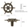 Brosay Ship Rudder Knobs Nautical Wheel Cabinet Drawer Pulls Beach Themed Coastal Drawer Knobs for Furniture Wardrobe Cupboard Decorative Single Hole Handles 4 Pcs Bronze