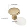 CABDM 2 Pack Champagne Bronze Cabinet Knobs 114 Inch Vintage Satin Brass Cabinet Hardware Kitchen Cabinet Handles for Bathroom Drawer Pulls Dresser Pulls