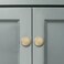 CABDM 2 Pack Champagne Bronze Cabinet Knobs 114 Inch Vintage Satin Brass Cabinet Hardware Kitchen Cabinet Handles for Bathroom Drawer Pulls Dresser Pulls