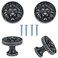 Brosay Cabinet Knobs Antique Lion Head Drawer Pulls Gold Animal Knobs Dresser Drawer Knobs and Pulls Single Hole for Kitchen Cupboard Handles 4 Pcs Antique Silver