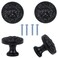 Brosay Cabinet Knobs Antique Lion Head Drawer Pulls Gold Animal Knobs Dresser Drawer Knobs and Pulls Single Hole for Kitchen Cupboard Handles 4 Pcs Black