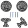 Brosay Cabinet Knobs Antique Lion Head Drawer Pulls Gold Animal Knobs Dresser Drawer Knobs and Pulls Single Hole for Kitchen Cupboard Handles 4 Pcs Bright Antique Silver
