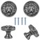 Brosay Cabinet Knobs Antique Lion Head Drawer Pulls Gold Animal Knobs Dresser Drawer Knobs and Pulls Single Hole for Kitchen Cupboard Handles 4 Pcs Bright Antique Silver