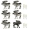 JfwuHap Cabinet Knobs 6 Pcs Retro Deer Dresser Knobs Animal Kitchen Cabinet Knobs Dresser Drawers Cupboards Wardrobes Bookcase Handle for Furniture Home Office Kitchen Bathroom