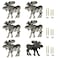 JfwuHap Cabinet Knobs 6 Pcs Retro Deer Dresser Knobs Animal Kitchen Cabinet Knobs Dresser Drawers Cupboards Wardrobes Bookcase Handle for Furniture Home Office Kitchen Bathroom