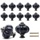 Cionyce 12 Pack Black Pumpkin Knobs Ceramic Cabinet Knobs for Retro Dresser Vintage Drawer Pulls