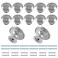 Cionyce 12 Pcs Silver Cabinet Knobs Metal Drawer Knobs Round Dresser Handle Knobs 118 Diameter Kitchen Cabinet Knobs Hardwarewith Mounting Screws