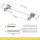 Cionyce 2 Pack Acrylic Drawer Pulls Silver Cabinet Handles 5 Hole Centers T Bar Cabinet Pulls Lucite Cabinet Knobs for Dresser Drawers Kitchen Cupboard 594 Overall Length