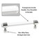 Cionyce 2 Pack Acrylic Drawer Pulls Silver Cabinet Handles 5 Hole Centers T Bar Cabinet Pulls Lucite Cabinet Knobs for Dresser Drawers Kitchen Cupboard 594 Overall Length