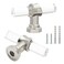 Cionyce 5 Pack Acrylic Kitchen Cabinet Handles Knobs Brushed Nickel Drawer Knobs T Bar Silver Cabinet Pulls for Dresser Drawers Cupboard Wardrobe 238 Overall Length