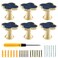 Cionyce 6 Pack Clover Cabinet Knobs Zinc Alloy Single Hole PullsFourLeaf Clover Drawer Handles for DresserWardrobeVanity6pcsBlue
