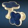 Cionyce 6 Pack Clover Cabinet Knobs Zinc Alloy Single Hole PullsFourLeaf Clover Drawer Handles for DresserWardrobeVanity6pcsBlue