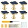 Cionyce 6 Pack Clover Cabinet Knobs Zinc Alloy Single Hole PullsFourLeaf Clover Drawer Handles for DresserWardrobeVanity6pcsBlue