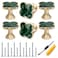 Cionyce 6 Pack Clover Cabinet Knobs Zinc Alloy Single Hole PullsFourLeaf Clover Drawer Handles for DresserWardrobeVanity6pcsGreen