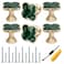 Cionyce 6 Pack Clover Cabinet Knobs Zinc Alloy Single Hole PullsFourLeaf Clover Drawer Handles for DresserWardrobeVanity6pcsGreen