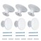 Cionyce 6 Pcs White Cabinet Knobs Metal Round Drawer Knobs 118 Diameter Kitchen Cabinet Handle Hardwarewith Mounting Screws