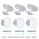 Cionyce 6 Pcs White Cabinet Knobs Metal Round Drawer Knobs 118 Diameter Kitchen Cabinet Handle Hardwarewith Mounting Screws