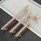 Coinkoly 10 Pack Gold Knurled Cabinet Knobs for Dresser Kitchen Cabinets Single Hole Brushed Brass Cabinet Pulls Hardware