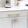 Coinkoly 10 Pack Gold Knurled Cabinet Knobs for Dresser Kitchen Cabinets Single Hole Brushed Brass Cabinet Pulls Hardware